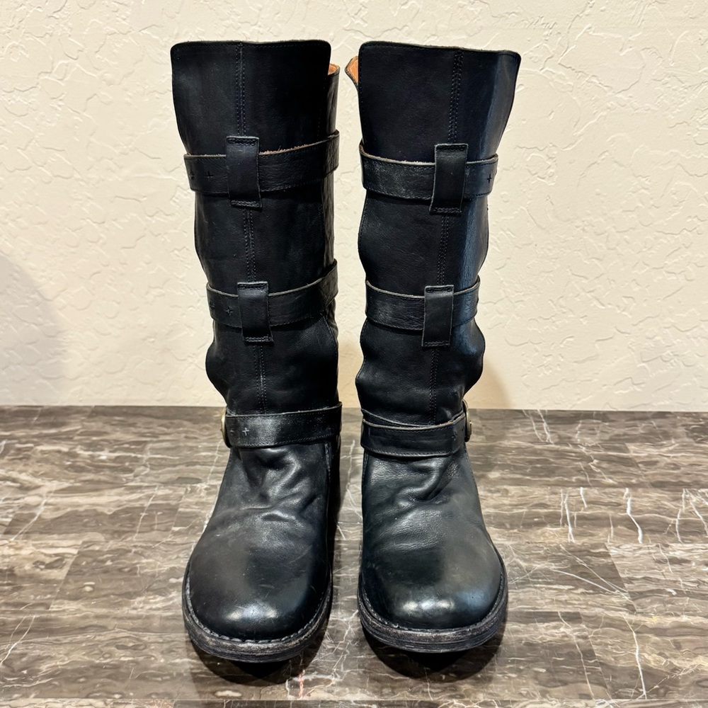 Fiorentini & Baker Eternity Black Leather Biker Boots - Picture 6 of 14